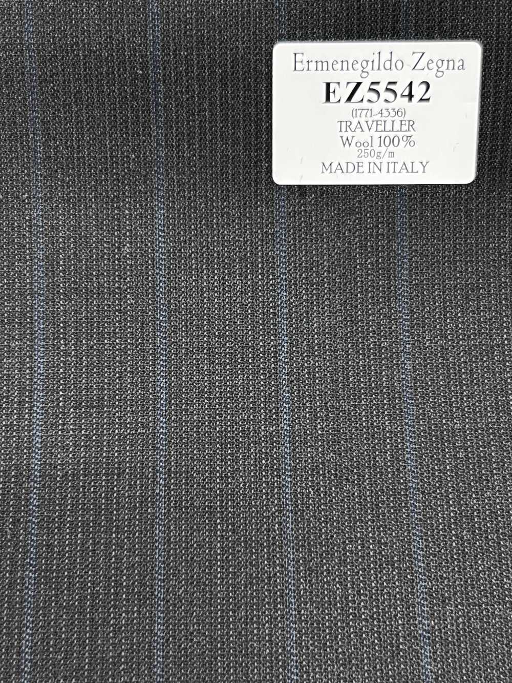EZ5542 Ermenegildo Zegna TRAVELLER Grau X Saxe-Streifen[Stoff] HOSOI SYOJI
