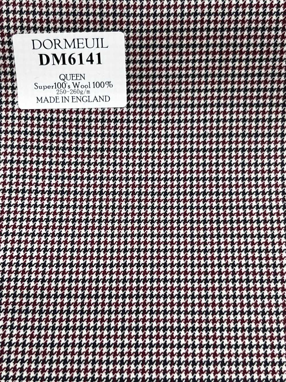 DM6141 DORMEUIL QUEEN Super 100's Schwarz x Rot Hahnentritt[Stoff] HOSOI SYOJI