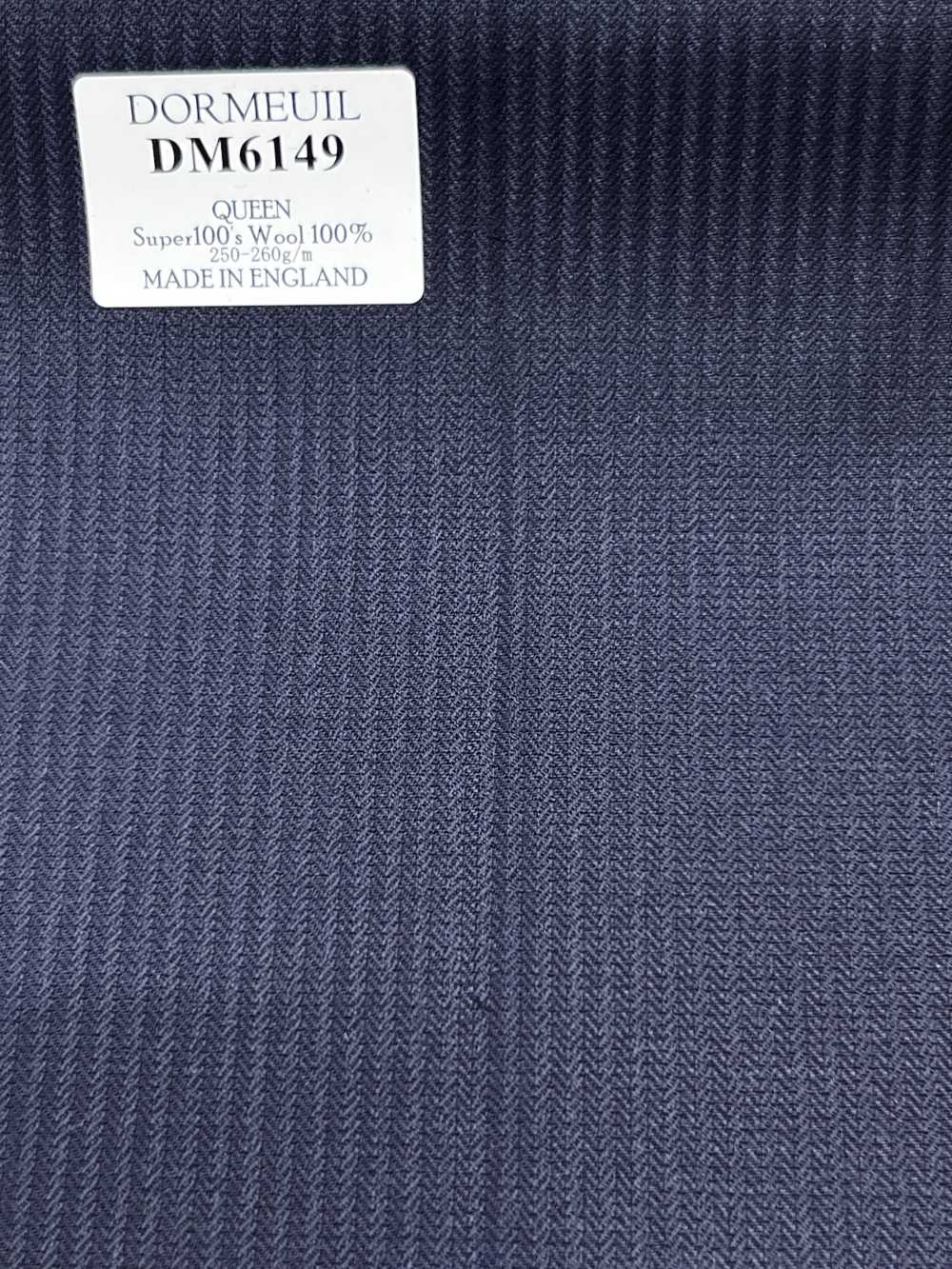 DM6149 DORMEUIL QUEEN Super 100's marineblauer Streifen[Stoff] HOSOI SYOJI