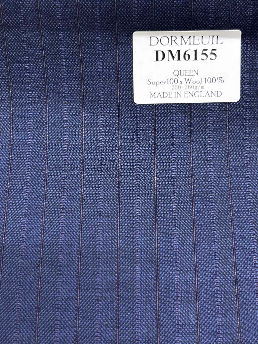 DM6155 DORMEUIL QUEEN Super100's Marineblau × Braun gestreift[Stoff] HOSOI SYOJI