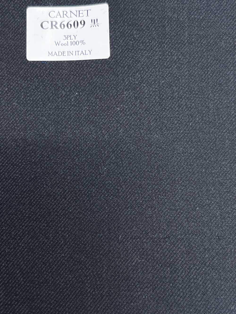 CR6609 CARNET 3-fädig Schwarz einfarbig[Stoff] HOSOI SYOJI