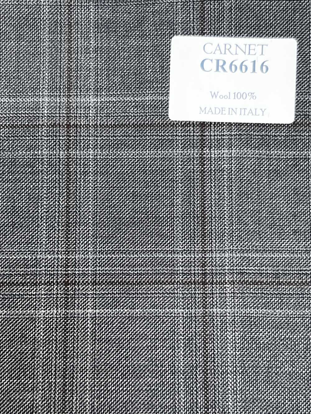 CR6616 CARNET Grau x Braun kariert[Stoff] HOSOI SYOJI