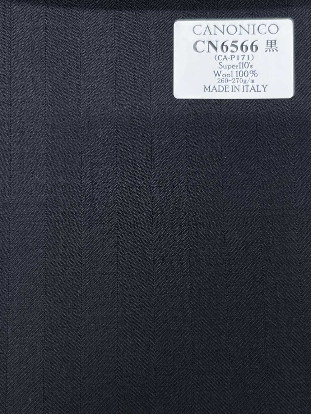 CN6566 CANONICO Super 110's Schwarzer Streifen[Stoff] HOSOI SYOJI