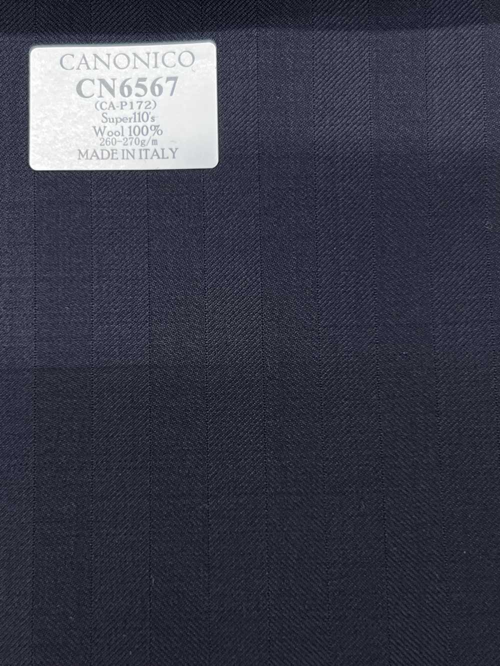 CN6567 CANONICO Super110's Dunkelmarine-Streifen[Stoff] HOSOI SYOJI