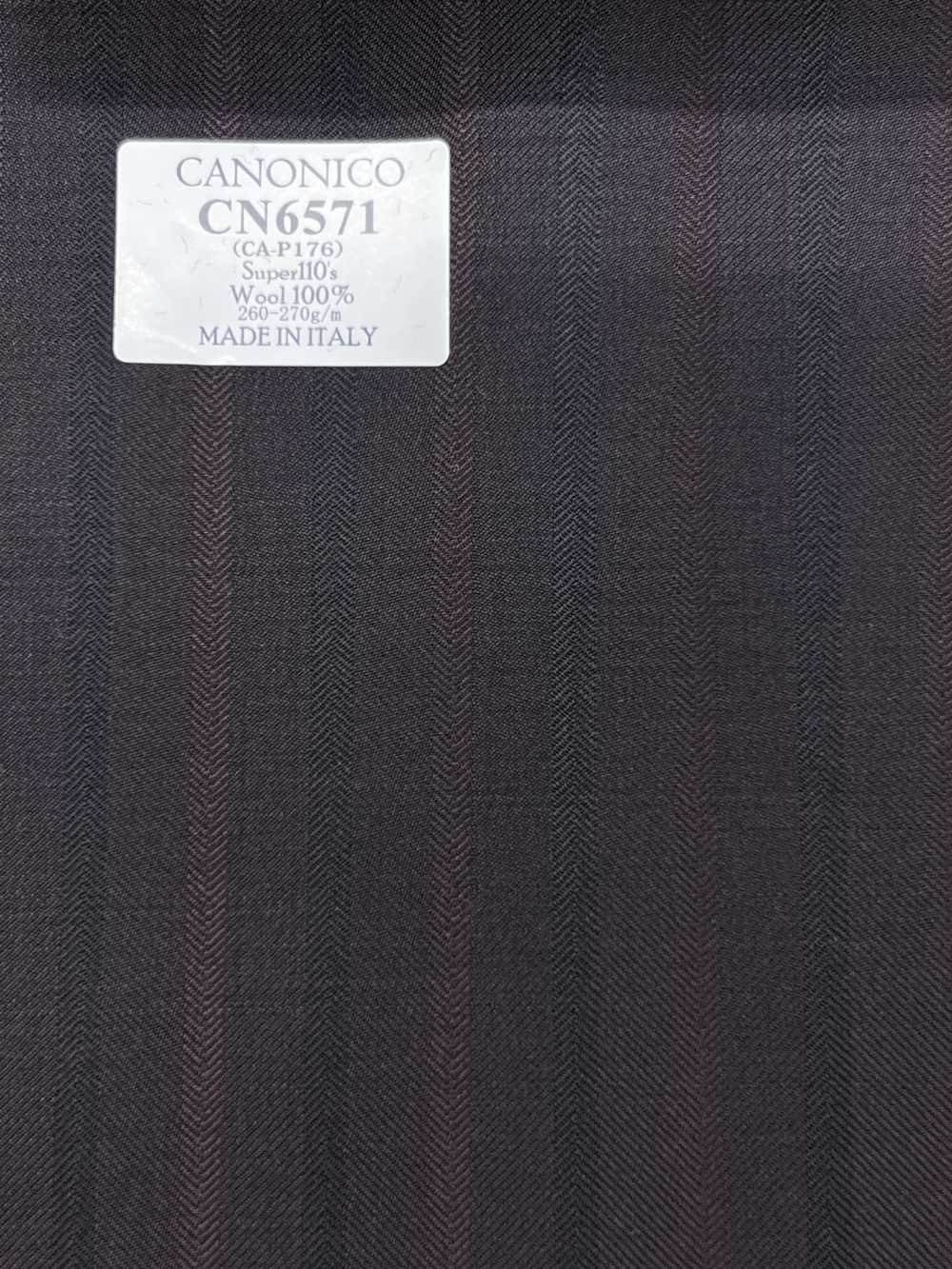 CN6571 CANONICO Super110's Burgunderstreifen[Stoff] HOSOI SYOJI