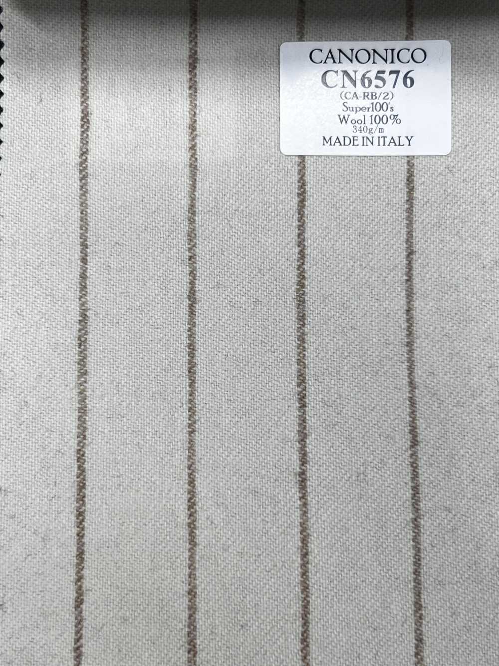 CN6576 CANONICO Super110's Elfenbein × Beige-Streifen[Stoff] HOSOI SYOJI