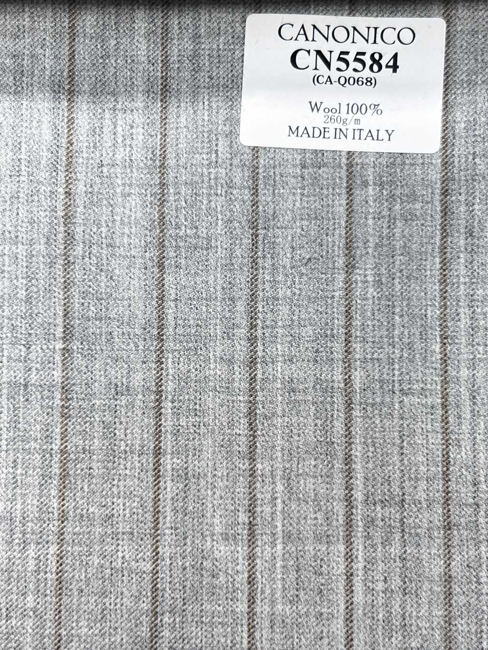 CN5584 CANONICO Super110's Hellgrau x Beige gestreift[Textil] HOSOI SYOJI