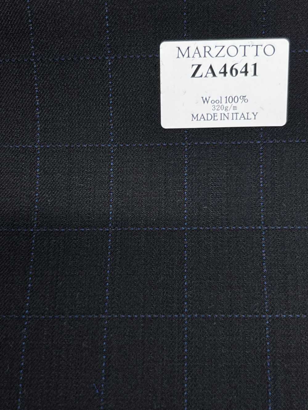ZA4641 MARZOTTO Super110's Schwarz x Blau besticktes Karomuster[Textil] HOSOI SYOJI