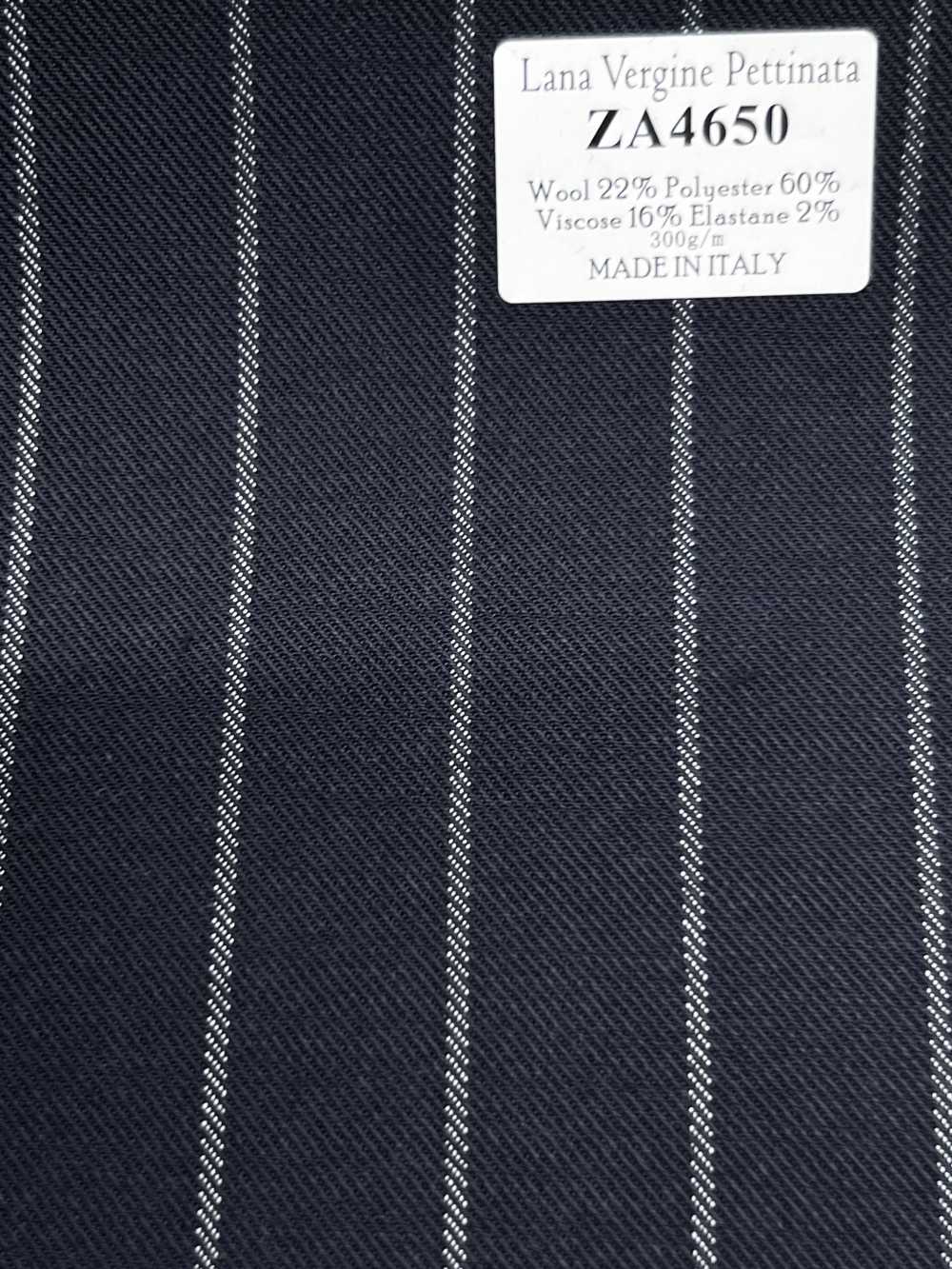 ZA4650 Gekämmte Schurwolle Marineblau × Weiß gestreift[Textil] HOSOI SYOJI