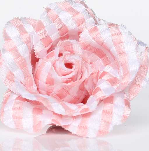 BTA-20 Japanische Jacquard-Ansteckblume, Gingham-Karo, Rosa[Formelle Accessoires] Yamamoto(EXCY)