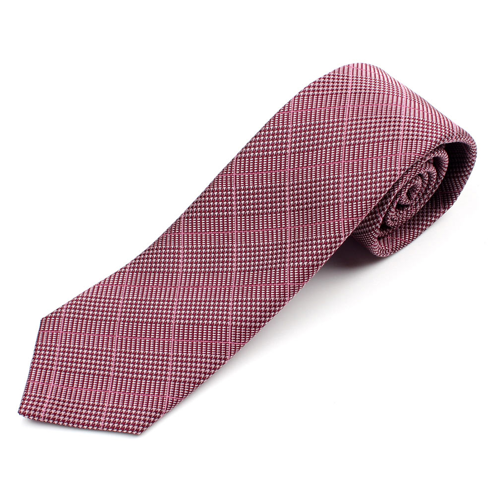 HVN-17 Handgemachte Krawatte Mit VANNERS Textil Glen Plaid Weinrot[Formelle Accessoires] Yamamoto(EXCY)