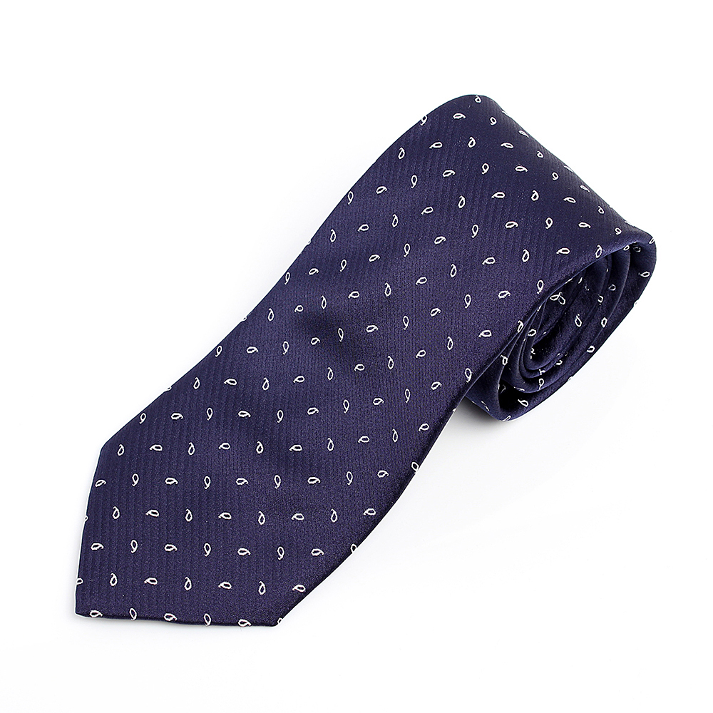 HVN-23 VANNERS Textile Used Handmade Tie Paisley Dot Pattern Marineblau[Formelle Accessoires] Yamamoto(EXCY)