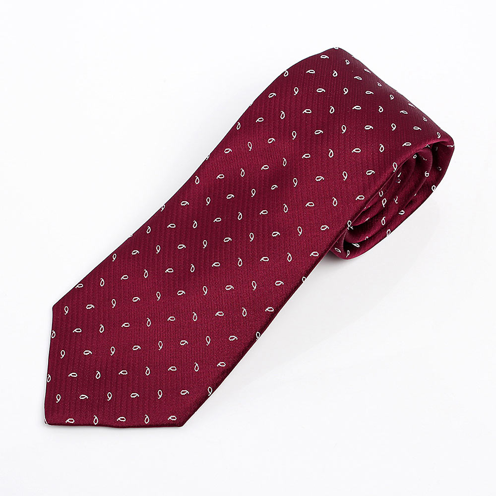HVN-24 Handgemachte Krawatte Mit Paisley-Punktmuster, Wein, Aus VANNERS-Textil[Formelle Accessoires] Yamamoto(EXCY)