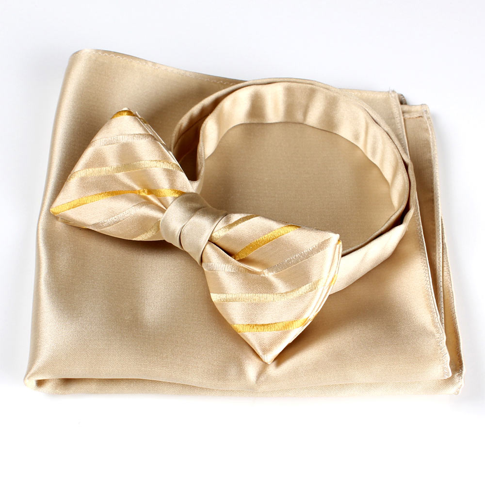 VBF-07 VANNERS Textile Used Fliege Streifenmuster Champagner Gold[Formelle Accessoires] Yamamoto(EXCY)