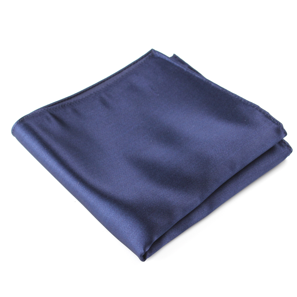 VCF-01 Einstecktuch Ohne Muster In Marineblau Aus VANNERS-Textil[Formelle Accessoires] Yamamoto(EXCY)