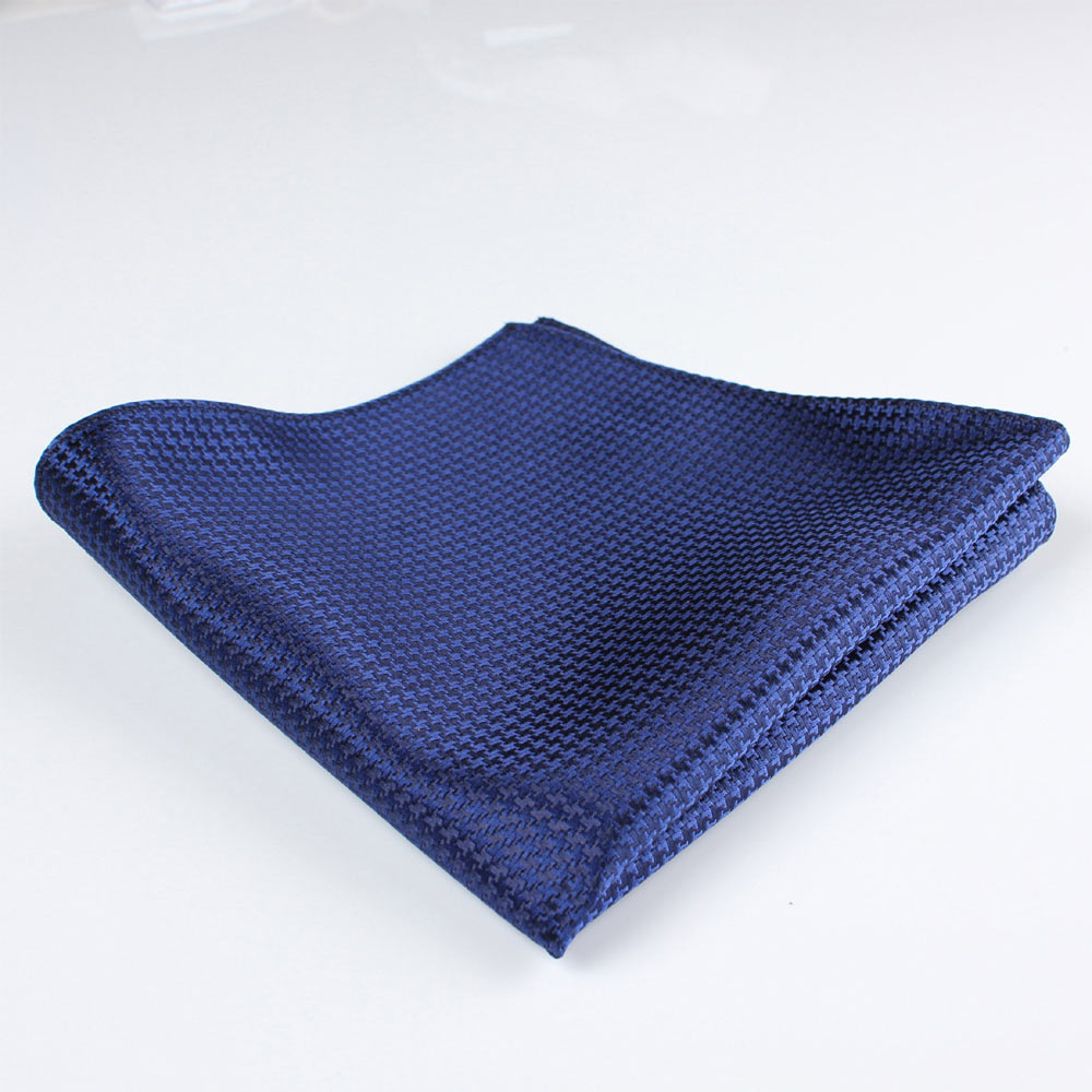 VCF-09 VANNERS Textil Used Einstecktuch Hahnentritt Muster Marineblau[Formelle Accessoires] Yamamoto(EXCY)