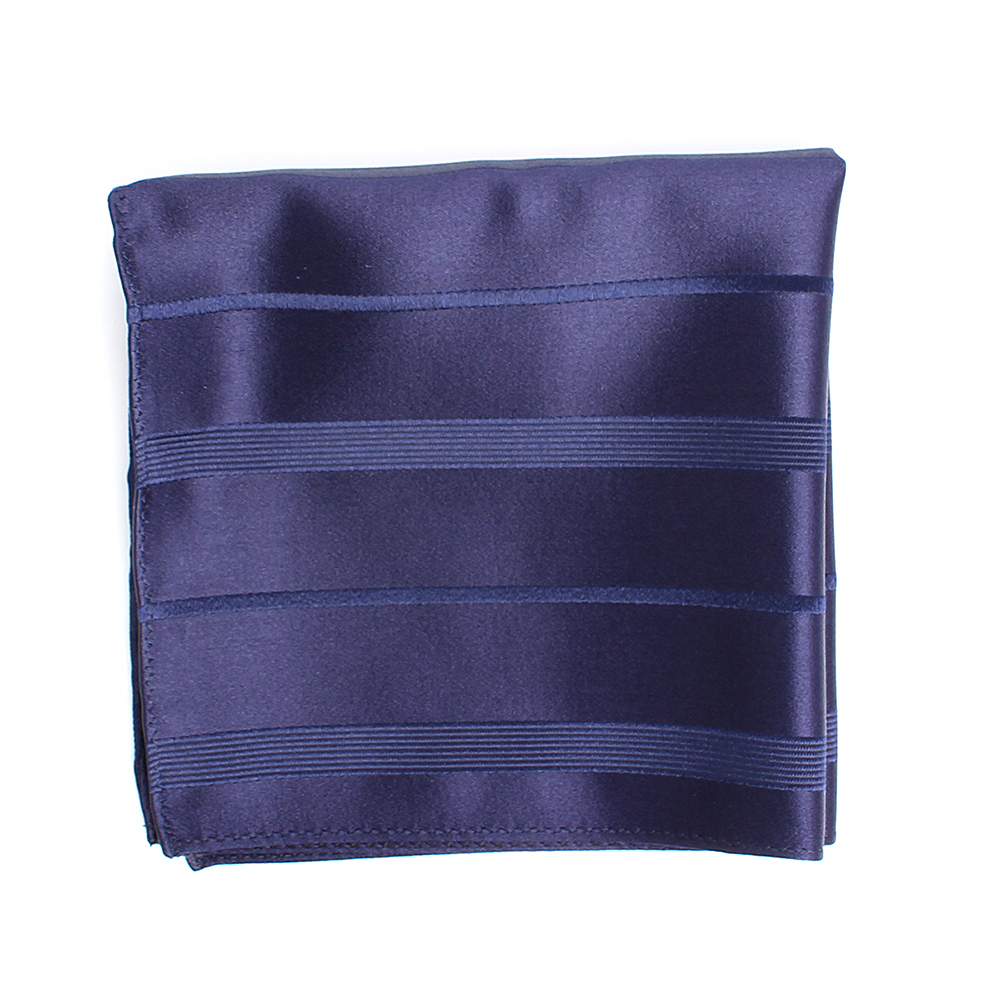 VCF-20 VANNERS Textil Used Einstecktuch Streifenmuster Marineblau[Formelle Accessoires] Yamamoto(EXCY)