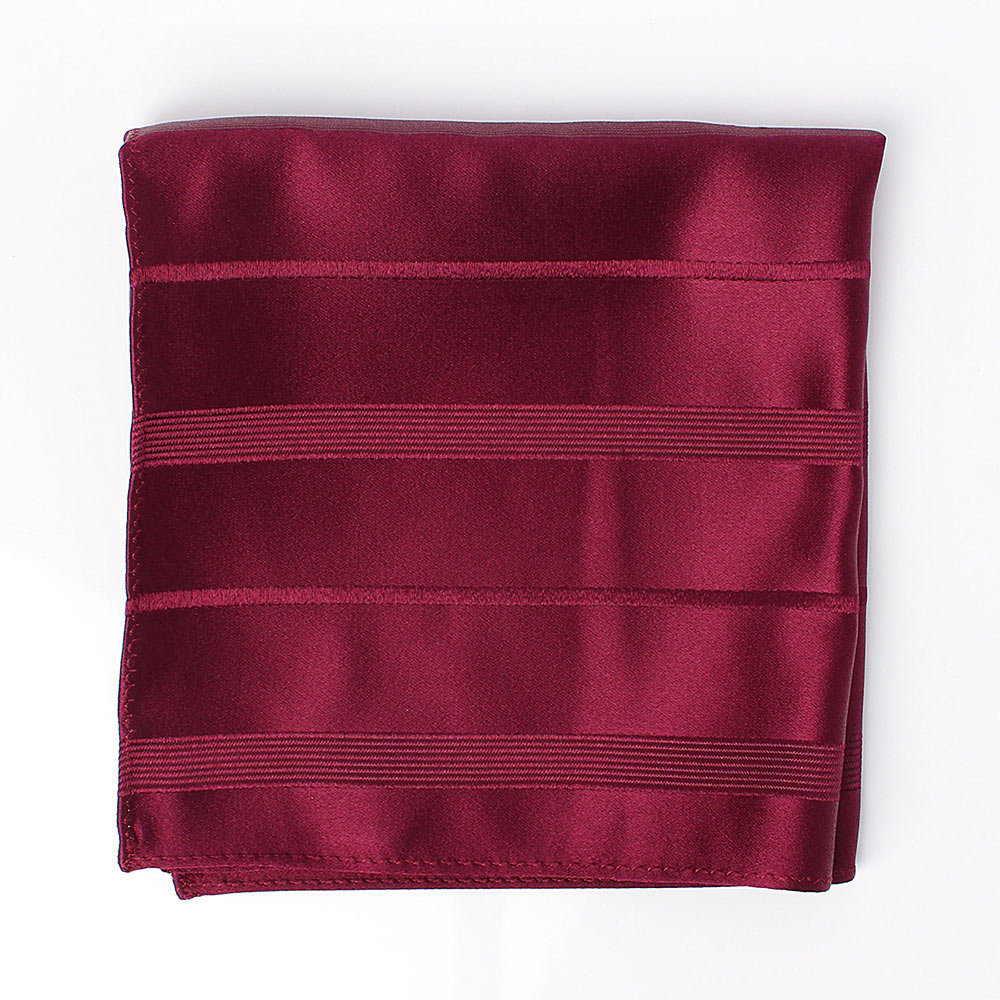 VCF-21 Einstecktuch, Gestreift, Weinrot, Aus VANNERS-Textil[Formelle Accessoires] Yamamoto(EXCY)