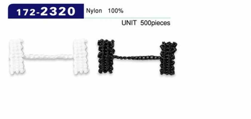172-2320 Knopflöcher-Futterstopper, Kettenkordel-Typ, Gesamtlänge 33 mm (500 Stück)