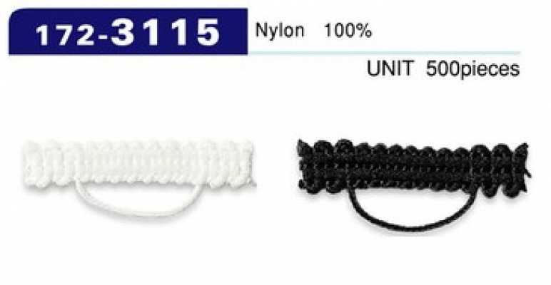 172-3115 Knopflöcher, geflochtene Kordelart, 5 mm x 30 mm (Packung zu 500)