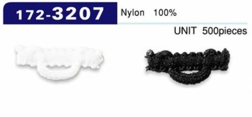 172-3207 Knopflöcher Wooly-Nylon-Typ, horizontal, 22 mm (500 Stk.)