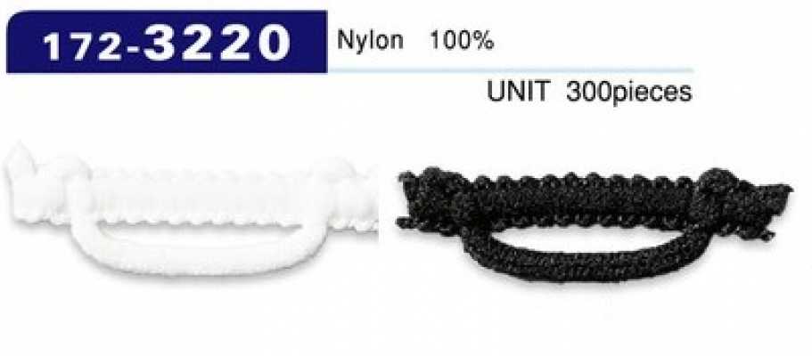 172-3220 Knopflöcher Wolliger Nylon-Typ Horizontal Lang 37 mm (Menge 300)