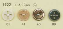 1922 DAIYA BUTTONS Unregelmäßiger 4-Loch-Polyesterknopf im Muschelstil