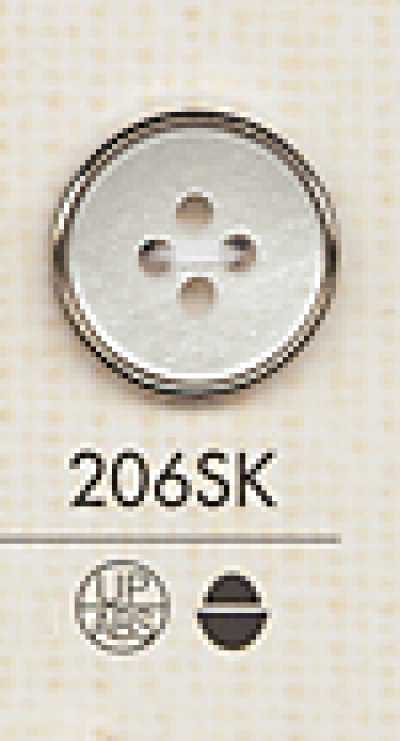 206SK Einfacher Vierloch-Kunststoffknopf