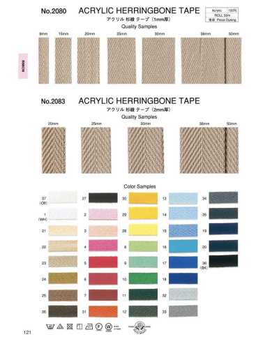 Acryl-Twillband (2 mm dick)