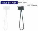 472-6140 Knopflöcher, geflochtener Kordeltyp, Gesamtlänge 52 mm (10 Stk.)