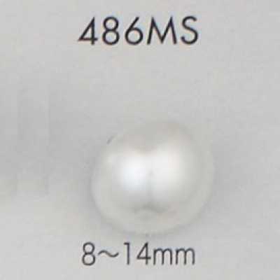 486MS Harnstoffknopf mit Perlmutt-Finish und silbernem Schenkel