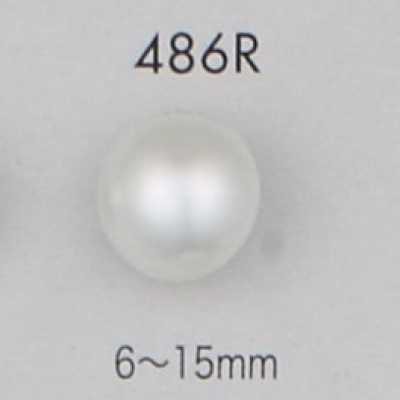 486R Knopf aus Harnstoff mit Perlmutt-Finish und Halbringstiel