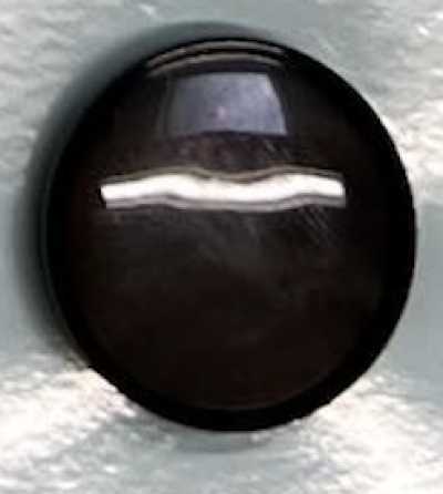 5660 Schwarzer Muschelknopf mit Rand