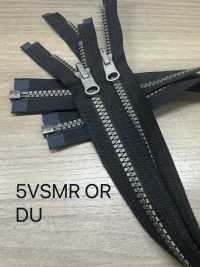 5VSMROR Vislon Metallic Reißverschluss Größe 5 Antik Silber Offen YKK Sub-Foto