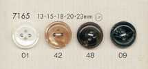 7165 DAIYA BUTTONS Polyesterknöpfe in Muscheloptik