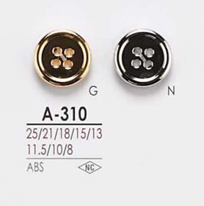 A310 4-Loch-Metallknopf