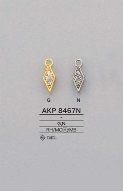 AKP8467N Strass-Diamant-Reißverschlussanhänger (Zuglasche)