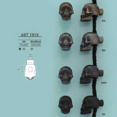 AST1019 Kordelstopper in Totenkopfform