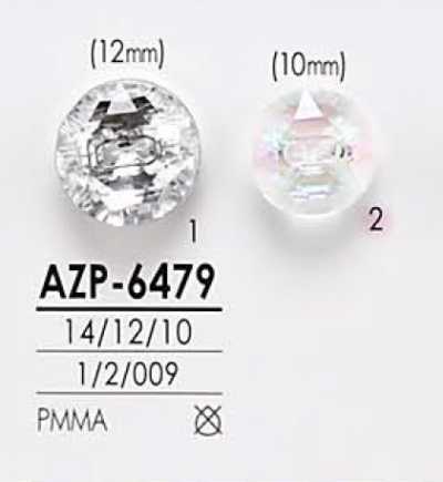 AZP6479 Aurora Perlmuttknopf mit Diamantschliff