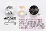 AZP6480 Aurora Pearl Diamond Cut-Knopf