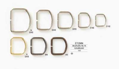C124N Messing-D-Ring
