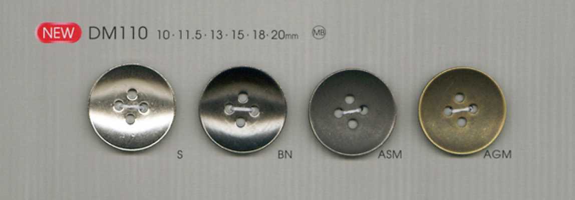 DM110 Eleganter schlichter Metallknopf für Hemden und Jacken