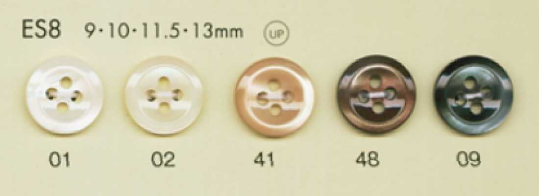 ES8 DAIYA BUTTONS Perlmuttähnliche Polyesterknöpfe