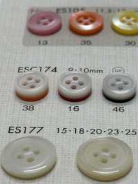 ESC174 DAIYA BUTTONS Bunter Muschelfarbener Polyesterknopf[Taste] DAIYA BUTTON Sub-Foto