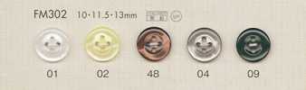FM302 DAIYA BUTTONS Polyesterknopf in Muscheloptik
