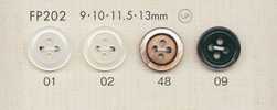 FP202 DAIYA BUTTONS Schalenoptik-Polyesterknopf