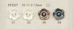FP207 DAIYA BUTTONS Polyesterknopf in Muscheloptik (Blütenform)