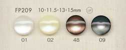 FP209 DAIYA BUTTONS Polyesterknopf in Muscheloptik