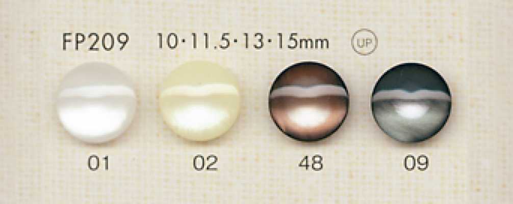 FP209 DAIYA BUTTONS Polyesterknopf in Muscheloptik