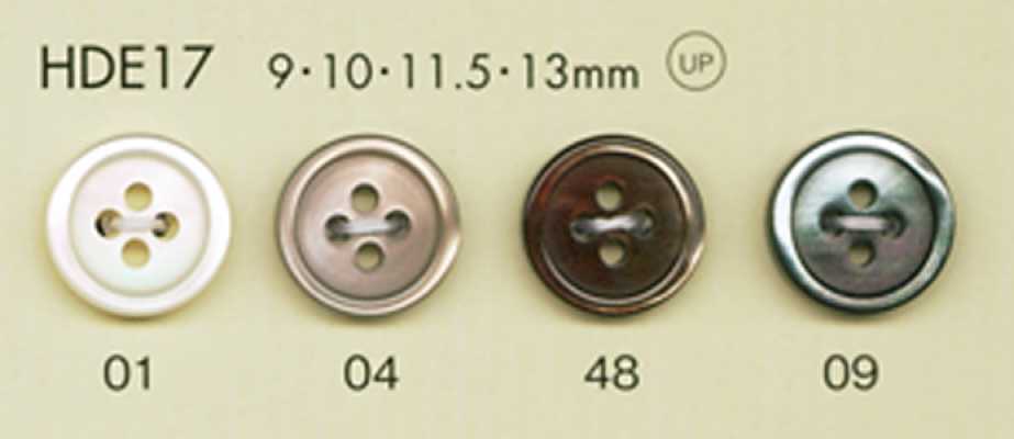 HDE17 DAIYA BUTTONS Stoßfeste HYPER DURABLE-Serie schalenförmige Polyesterknöpfe